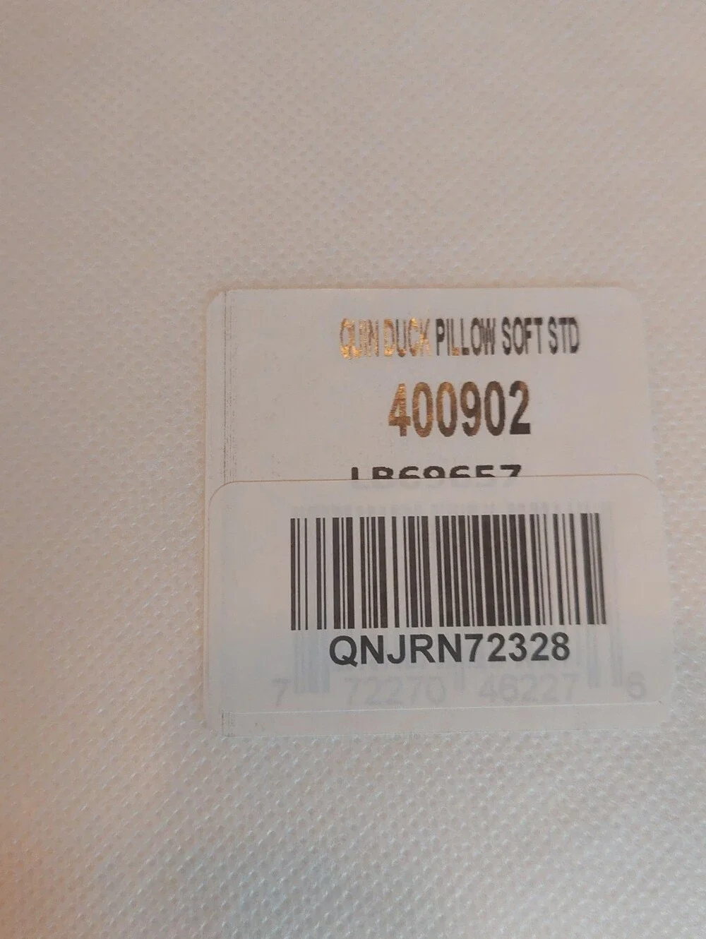 NWOT- Quince Standard White Duck Down Premium Pillow (Soft)(P48)